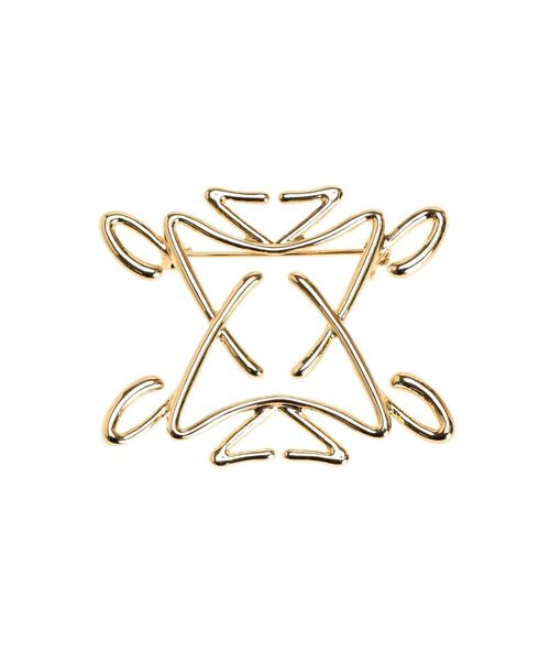 dazzlin（ダズリン）の「スクエアロゴブローチ（ブローチ/コサージュ・レディース・シルバー/ゴールド・FREE）」の5枚目の写真