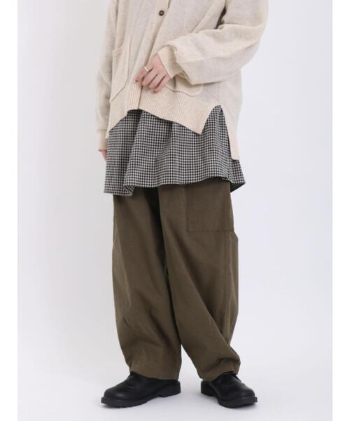 Samansa Mos2（サマンサ モスモス）の「コクーンカーゴパンツ（カーゴパンツ・レディース・ネイビー/カーキ/ベージュ・F）」の2枚目の写真