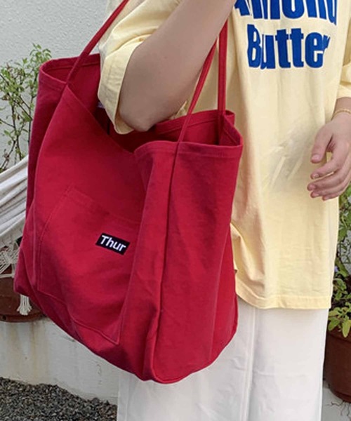 NANEA（ナネア）の「カラートートバッグ（トートバッグ・レディース・レッド/グリーン/イエロー/オレンジ/ホワイト・フリー）」の7枚目の写真