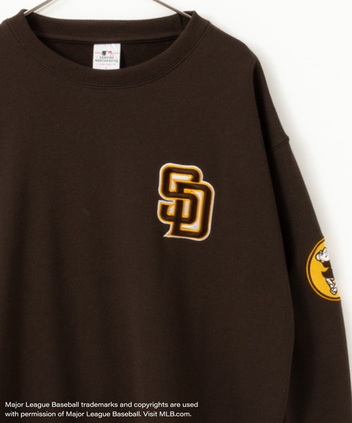 MLB(メジャーリーグベースボール)の「MLB オーバーサイズクルーネックスウェット(スウェット・メンズ・グレー/オートミール/ブラウン/ネイビー/ブラック・L/XL/M)」の3枚目の写真