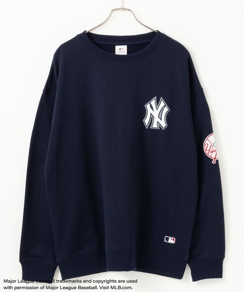 MLB(メジャーリーグベースボール)の「MLB オーバーサイズクルーネックスウェット(スウェット・メンズ・グレー/オートミール/ブラウン/ネイビー/ブラック・L/XL/M)」の6枚目の写真