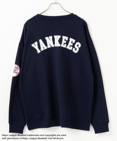 MLB(メジャーリーグベースボール)の「MLB オーバーサイズクルーネックスウェット(スウェット・メンズ・グレー/オートミール/ブラウン/ネイビー/ブラック・L/XL/M)」の7枚目の写真