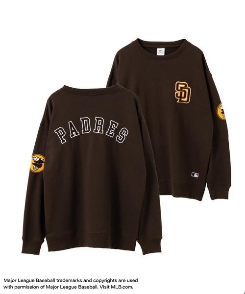 MLB(メジャーリーグベースボール)の「MLB オーバーサイズクルーネックスウェット(スウェット・メンズ・グレー/オートミール/ブラウン/ネイビー/ブラック・L/XL/M)」の11枚目の写真
