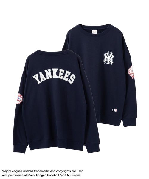 MLB(メジャーリーグベースボール)の「MLB オーバーサイズクルーネックスウェット(スウェット・メンズ・グレー/オートミール/ブラウン/ネイビー/ブラック・L/XL/M)」の12枚目の写真