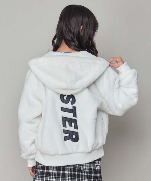 SISTER JENNI(SISTER JENNI)の「フェイクファータテロゴZIPパーカー(その他アウター・キッズ・ブラック/オフホワイト・130cm/140cm/160cm/150cm)」の2枚目の写真
