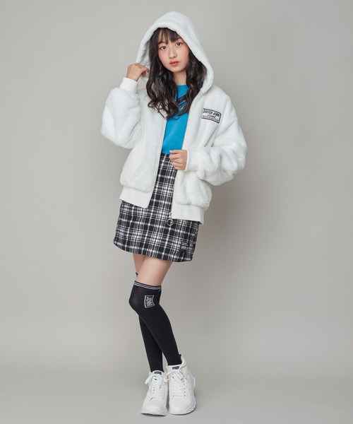 SISTER JENNI(SISTER JENNI)の「フェイクファータテロゴZIPパーカー(その他アウター・キッズ・ブラック/オフホワイト・130cm/140cm/160cm/150cm)」の8枚目の写真