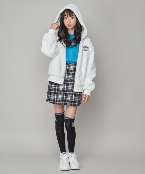 SISTER JENNI(SISTER JENNI)の「フェイクファータテロゴZIPパーカー(その他アウター・キッズ・ブラック/オフホワイト・130cm/140cm/160cm/150cm)」の6枚目の写真