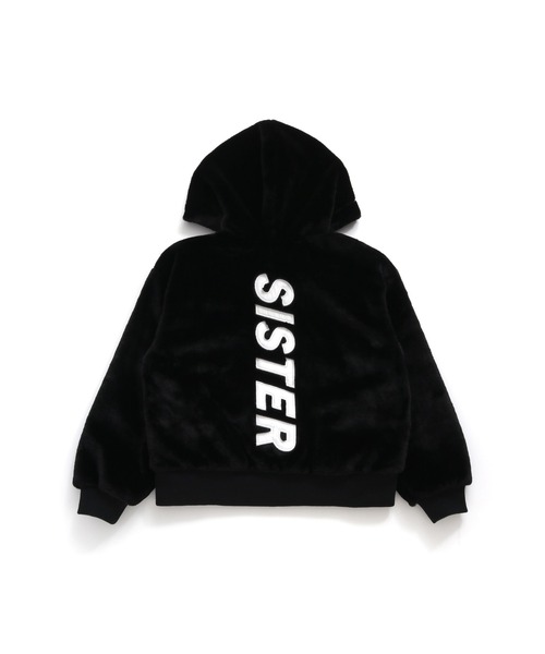 SISTER JENNI(SISTER JENNI)の「フェイクファータテロゴZIPパーカー(その他アウター・キッズ・ブラック/オフホワイト・130cm/140cm/160cm/150cm)」の9枚目の写真