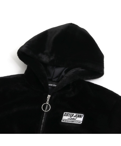 SISTER JENNI(SISTER JENNI)の「フェイクファータテロゴZIPパーカー(その他アウター・キッズ・ブラック/オフホワイト・130cm/140cm/160cm/150cm)」の12枚目の写真