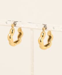 mou（モウ）の「【316L サージカルステンレス】ツイストフープピアス（ピアス（両耳用））」