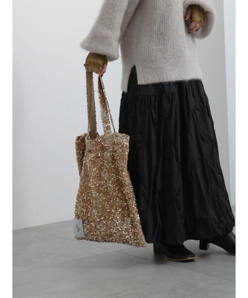 Te chichi(テチチ)の「ファブリックトートバッグ(ハンドバッグ・レディース・ベージュ/グレー/オフホワイト・F)」の3枚目の写真