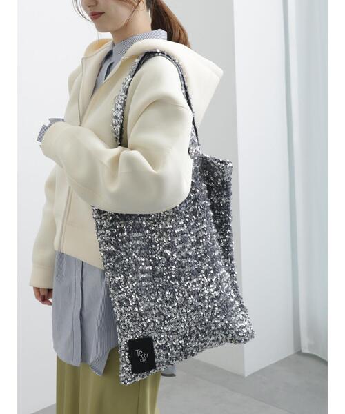 Te chichi(テチチ)の「ファブリックトートバッグ(ハンドバッグ・レディース・ベージュ/グレー/オフホワイト・F)」の1枚目の写真