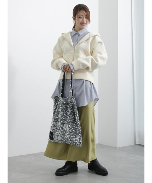 Te chichi(テチチ)の「ファブリックトートバッグ(ハンドバッグ・レディース・ベージュ/グレー/オフホワイト・F)」の5枚目の写真