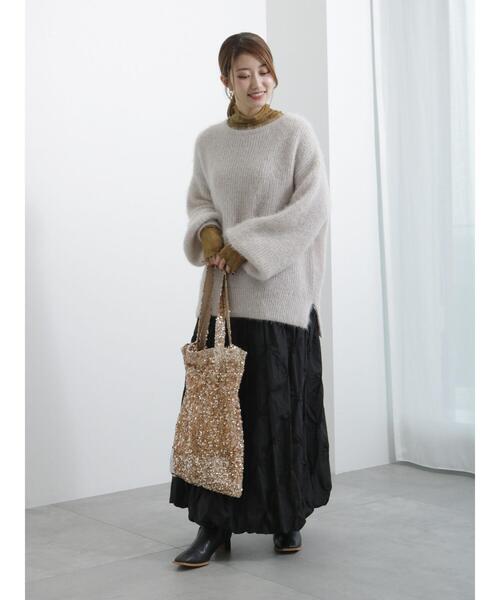 Te chichi(テチチ)の「ファブリックトートバッグ(ハンドバッグ・レディース・ベージュ/グレー/オフホワイト・F)」の7枚目の写真