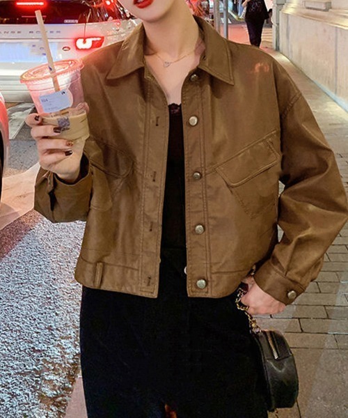 Miniministore（ミニミニストア）の「ライダースジャケット レディース革ジャン（ライダースジャケット・レディース・ブラック/ブラウン・L）」の5枚目の写真