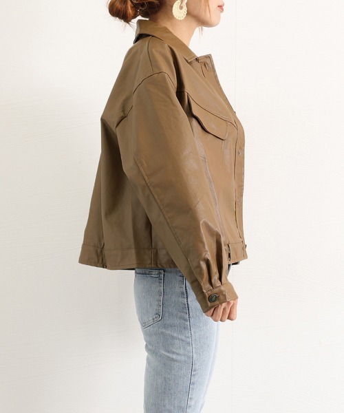 Miniministore（ミニミニストア）の「ライダースジャケット レディース革ジャン（ライダースジャケット・レディース・ブラック/ブラウン・L）」の11枚目の写真