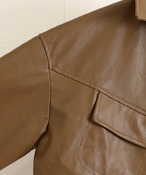 Miniministore（ミニミニストア）の「ライダースジャケット レディース革ジャン（ライダースジャケット・レディース・ブラック/ブラウン・L）」の17枚目の写真