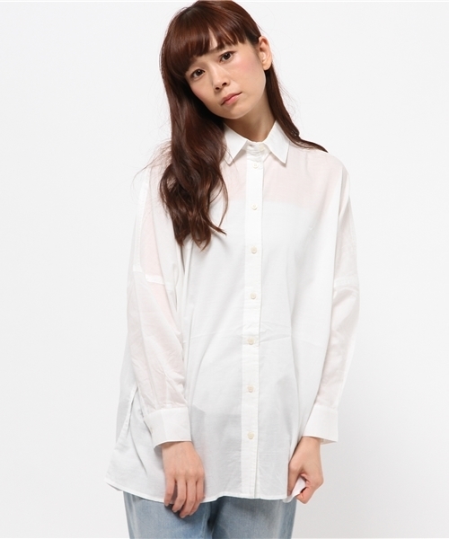 earth music&ecology（アースミュージックアンドエコロジー）の「ビッグシャツ（シャツ/ブラウス・レディース・オフホワイト・FREE）」の10枚目の写真