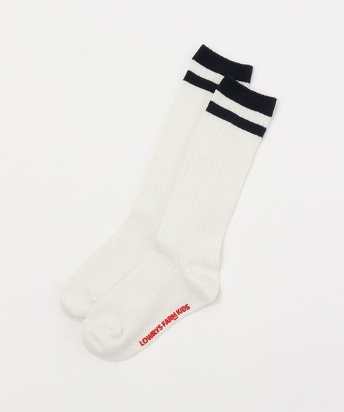 LOWRYS FARM(ローリーズファーム)の「リブラインハイソックス 991391(ソックス/靴下・キッズ・ホワイト/ネイビー・MEDIUM/LARGE)」の5枚目の写真