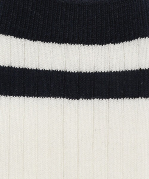 LOWRYS FARM(ローリーズファーム)の「リブラインハイソックス 991391(ソックス/靴下・キッズ・ホワイト/ネイビー・MEDIUM/LARGE)」の10枚目の写真