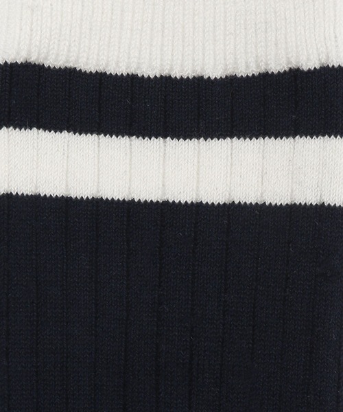 LOWRYS FARM(ローリーズファーム)の「リブラインハイソックス 991391(ソックス/靴下・キッズ・ホワイト/ネイビー・MEDIUM/LARGE)」の8枚目の写真