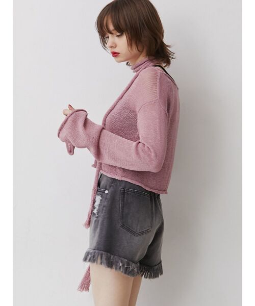 jouetie（ジュエティ）の「ダメージデニムショートパンツ（デニムパンツ・レディース・ブラック/ブルー・SMALL/MEDIUM）」の10枚目の写真