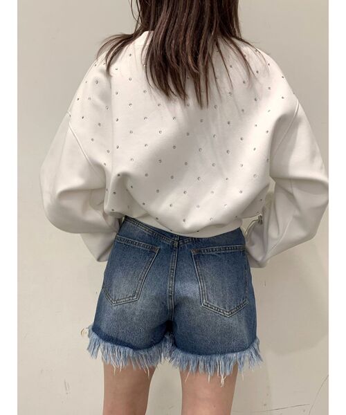 jouetie（ジュエティ）の「ダメージデニムショートパンツ（デニムパンツ・レディース・ブラック/ブルー・SMALL/MEDIUM）」の17枚目の写真