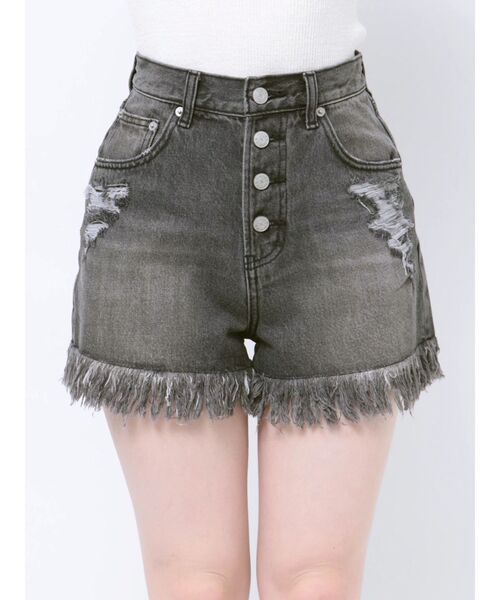 jouetie（ジュエティ）の「ダメージデニムショートパンツ（デニムパンツ・レディース・ブラック/ブルー・SMALL/MEDIUM）」の20枚目の写真