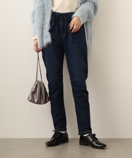 【セール】atONE ニットデニム切り替えパンツ（デニムパンツ）｜atONE（アットワン）