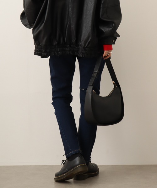 atONE（アットワン）の「atONE ニットデニム切り替えパンツ（デニムパンツ・レディース・ワンウォッシュ/ネイビー/ブルー・LL/4L/3L/L/M）」の17枚目の写真