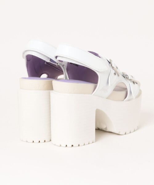YOSUKE(ヨースケ)の「「YOSUKE/ヨースケ」厚底ベルティッドサンダル(サンダル・レディース・ブラック/アイボリー/レオパード/ホワイト・S/M/L/LL)」の5枚目の写真