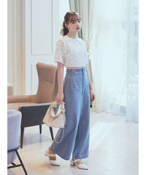 earth music&ecology（アースミュージックアンドエコロジー）の「SET2点　オーガンジー刺繍+プリーツワンピース（ワンピース・レディース・ブラック/ピンク/ベージュ/ミント・FREE）」の15枚目の写真