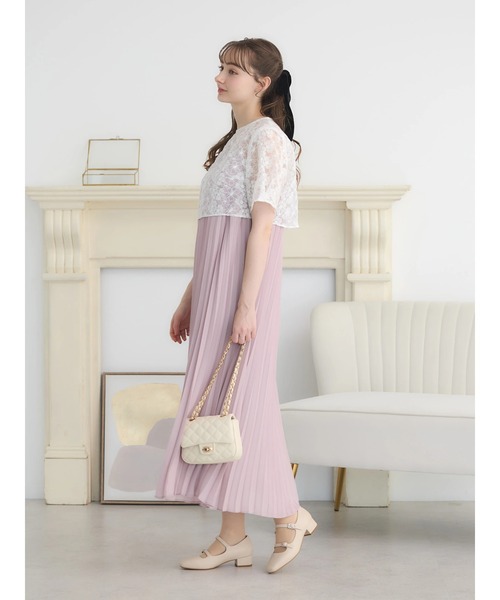 earth music&ecology（アースミュージックアンドエコロジー）の「SET2点　オーガンジー刺繍+プリーツワンピース（ワンピース・レディース・ブラック/ピンク/ベージュ/ミント・FREE）」の22枚目の写真