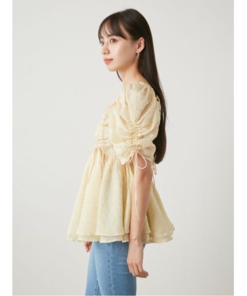 SNIDEL（スナイデル）の「シアーシャーリングブラウス（シャツ