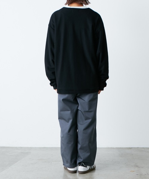 CIAOPANIC TYPY（チャオパニックティピー）の「《おじさんシリーズ》ワンポイントワッペンカノコロンTee（Tシャツ/カットソー・メンズ・オフホワイト/ブラック/グレー/グリーン・LARGE/MEDIUM）」の12枚目の写真