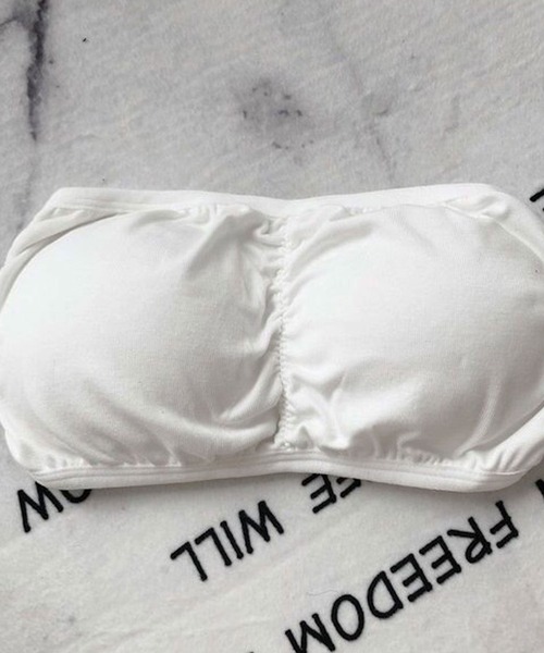 セール】バッククロス チューブトップ/カップ付き ベアトップ