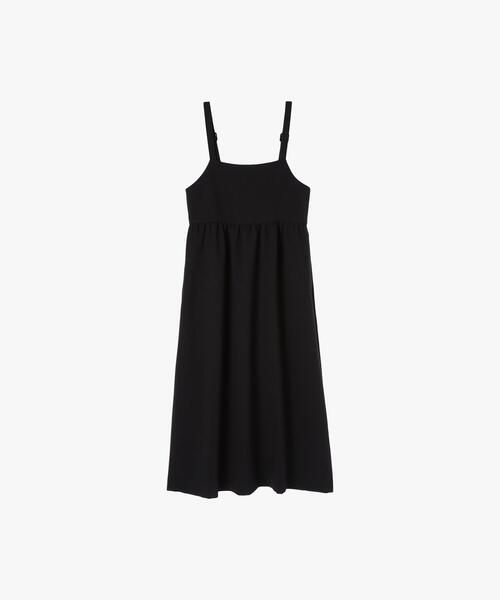 To b. by agnes b.(トゥービーバイアニエスベー)の「WV39 ROBE ストラップドレス(ワンピース・レディース・ブラック・38/40/36)」の2枚目の写真