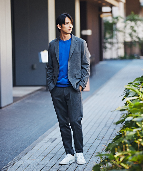 EDIFICE（エディフィス）の「ハウンドトゥース ジャージ  イージー パンツ【セットアップ着用可】（スラックス・メンズ・ブラウン/チャコールグレー・LARGE/MEDIUM/SMALL/X-LARGE）」の7枚目の写真