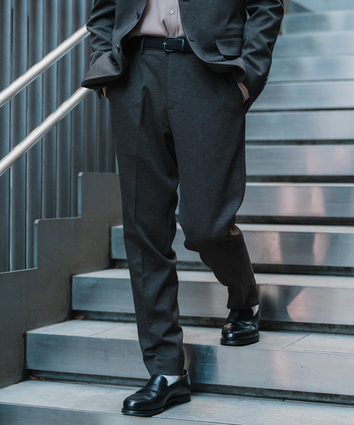 EDIFICE（エディフィス）の「ハウンドトゥース ジャージ  イージー パンツ【セットアップ着用可】（スラックス・メンズ・ブラウン/チャコールグレー・LARGE/MEDIUM/SMALL/X-LARGE）」の18枚目の写真