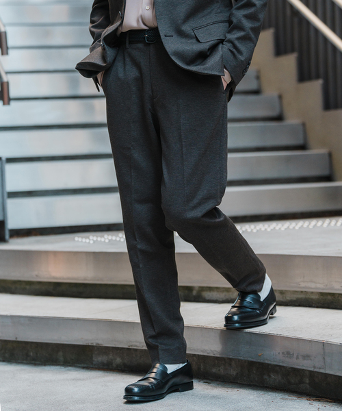 EDIFICE（エディフィス）の「ハウンドトゥース ジャージ  イージー パンツ【セットアップ着用可】（スラックス・メンズ・ブラウン/チャコールグレー・LARGE/MEDIUM/SMALL/X-LARGE）」の19枚目の写真