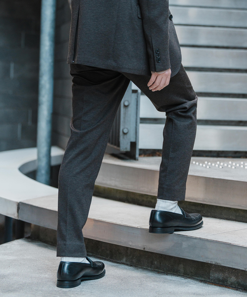 EDIFICE（エディフィス）の「ハウンドトゥース ジャージ  イージー パンツ【セットアップ着用可】（スラックス・メンズ・ブラウン/チャコールグレー・LARGE/MEDIUM/SMALL/X-LARGE）」の20枚目の写真