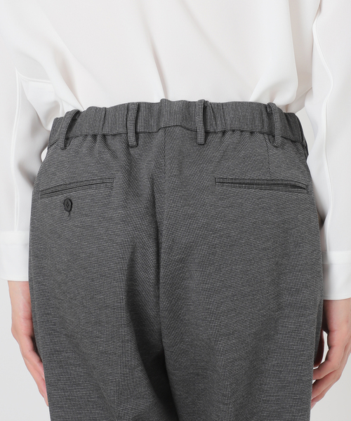 EDIFICE（エディフィス）の「ハウンドトゥース ジャージ  イージー パンツ【セットアップ着用可】（スラックス・メンズ・ブラウン/チャコールグレー・LARGE/MEDIUM/SMALL/X-LARGE）」の14枚目の写真