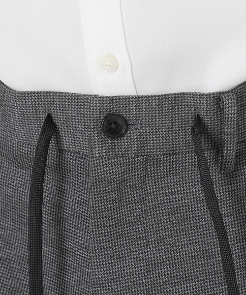 EDIFICE（エディフィス）の「ハウンドトゥース ジャージ  イージー パンツ【セットアップ着用可】（スラックス・メンズ・ブラウン/チャコールグレー・LARGE/MEDIUM/SMALL/X-LARGE）」の10枚目の写真