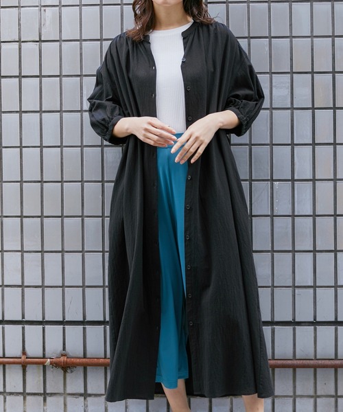 IENA マオカラー シャツワンピース 新品に近い美品！ Honeys（ハニーズ）の「6分袖マオカラーシャツワンピース