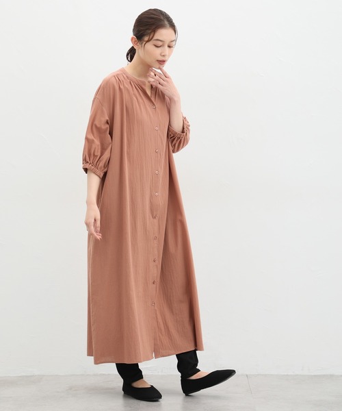 新品 Honeys（ハニーズ）の「6分袖マオカラーシャツワンピース ワンピース