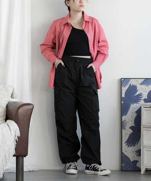 aimoha（アイモハ）の「カップ付きワンショルダーリブキャミソール（キャミソール・レディース・ブラック/チョコ/ホワイト・FREE）」の8枚目の写真