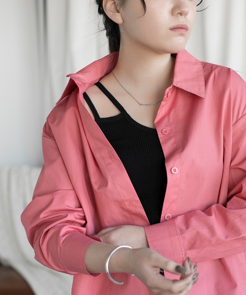 aimoha（アイモハ）の「カップ付きワンショルダーリブキャミソール（キャミソール・レディース・ブラック/チョコ/ホワイト・FREE）」の16枚目の写真