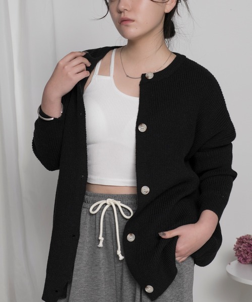 aimoha（アイモハ）の「カップ付きワンショルダーリブキャミソール（キャミソール・レディース・ブラック/チョコ/ホワイト・FREE）」の21枚目の写真