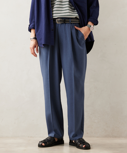 JOURNAL STANDARD relume（ジャーナルスタンダード　レリューム）の「TECH アムンゼン イージースラックス（スラックス・メンズ・ブラック/ブラックミックス/コバルトブルー・SMALL/MEDIUM/LARGE）」の3枚目の写真