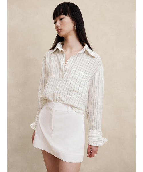 【美品】BANANA REPUBLIC ボクシー リネンシャツ BANANA REPUBLIC公式オンラインストア | ボクシー リネン